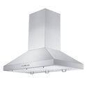 ZLINE Convertible Vent Wall Mount Range Hood in Stainless Steel (KL3) side under.