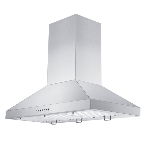 ZLINE Convertible Vent Wall Mount Range Hood in Stainless Steel (KL3) side under.
