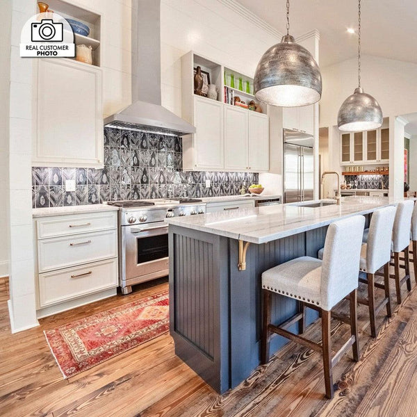 ZLINE Convertible Vent Wall Mount Range Hood in Stainless Steel (KL3) real customer photo in a luxury kitchen.
