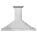 ZLINE CrownSound Ducted Vent Wall Mount Range Hood in Stainless Steel with Built-in Bluetooth Speakers (KBCRN-BT) front.