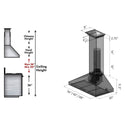 ZLINE Ducted Vent Wall Mount Range Hood in Stainless Steel with Built-in ZLINE CrownSound Bluetooth Speakers (KL3CRN-BT)