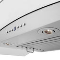 ZLINE Kitchen and Bath, ZLINE Wall Mount Range Hood in Stainless Steel with Built-in CrownSound® Bluetooth Speakers, KZCRN-BT-30,