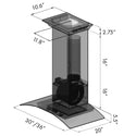 ZLINE Kitchen and Bath, ZLINE Wall Mount Range Hood in Stainless Steel with Built-in CrownSound® Bluetooth Speakers, KZCRN-BT-30,
