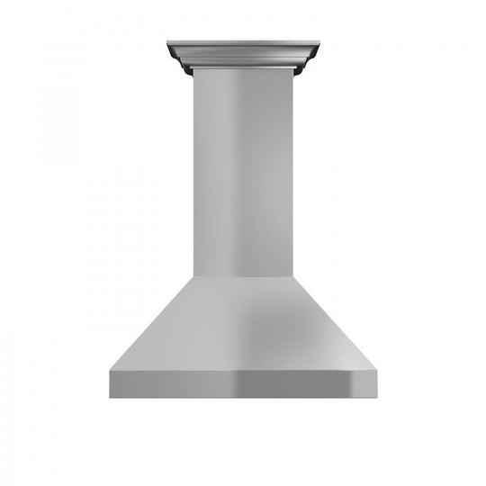ZLINE 48" Professional Convertible Vent Wall Mount Range Hood in Stainless Steel with Crown Molding (597CRN-48)
