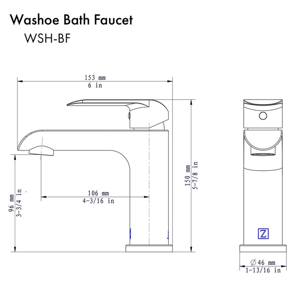 ZLINE Washoe Chrome Bath Faucet (WSH-BF-CH)